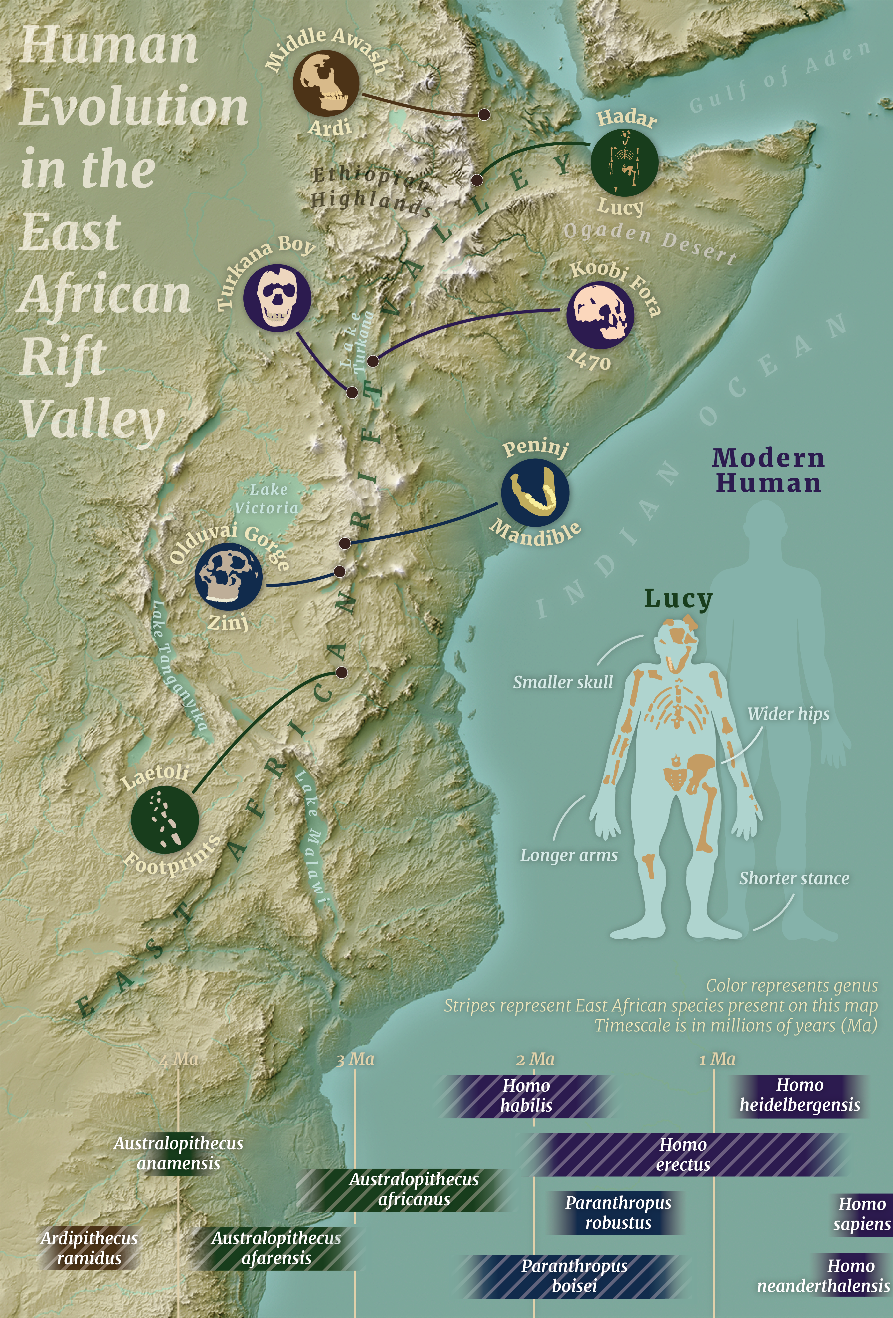Map of East African Rift Valley