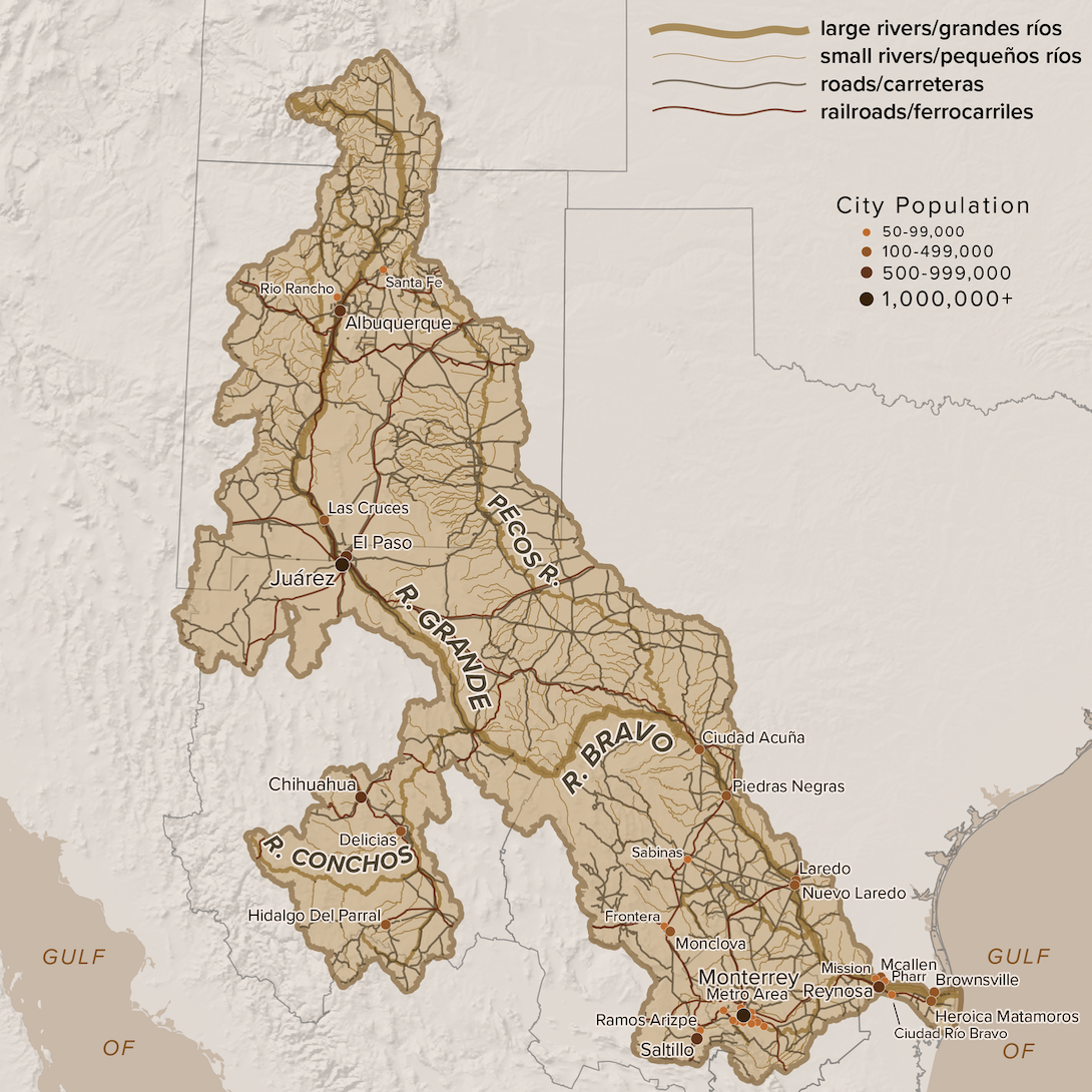 Non-binary Map of US Mexico Border