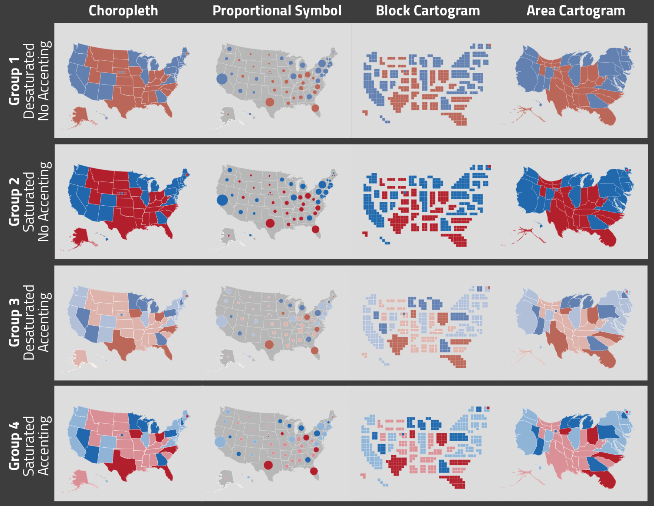 Types of election maps used in undergrad thesis